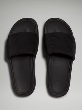 lululemon athletica quilted restfeel Black Slide Sandals SOLD